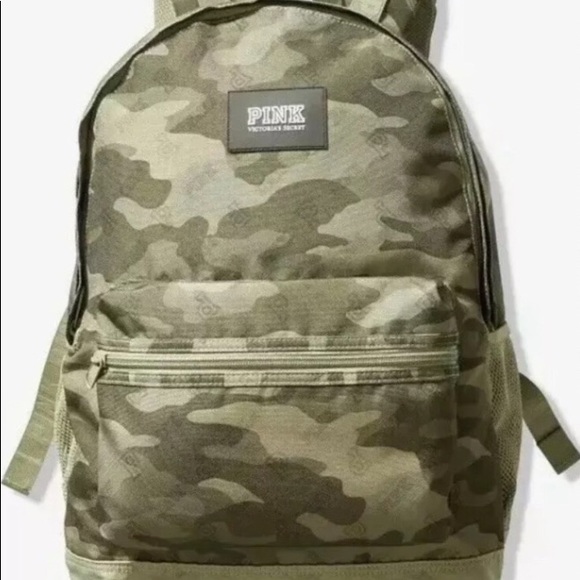 PINK Victoria's Secret Handbags - Pink by Victoria Secret Campus Backpack Camo NWT